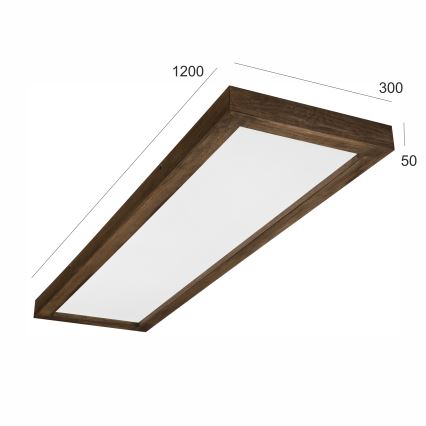 Brilagi - Plafoniera LED per bagno WOODY FRAME LED/50W/230V 120x30 cm IP44 noce