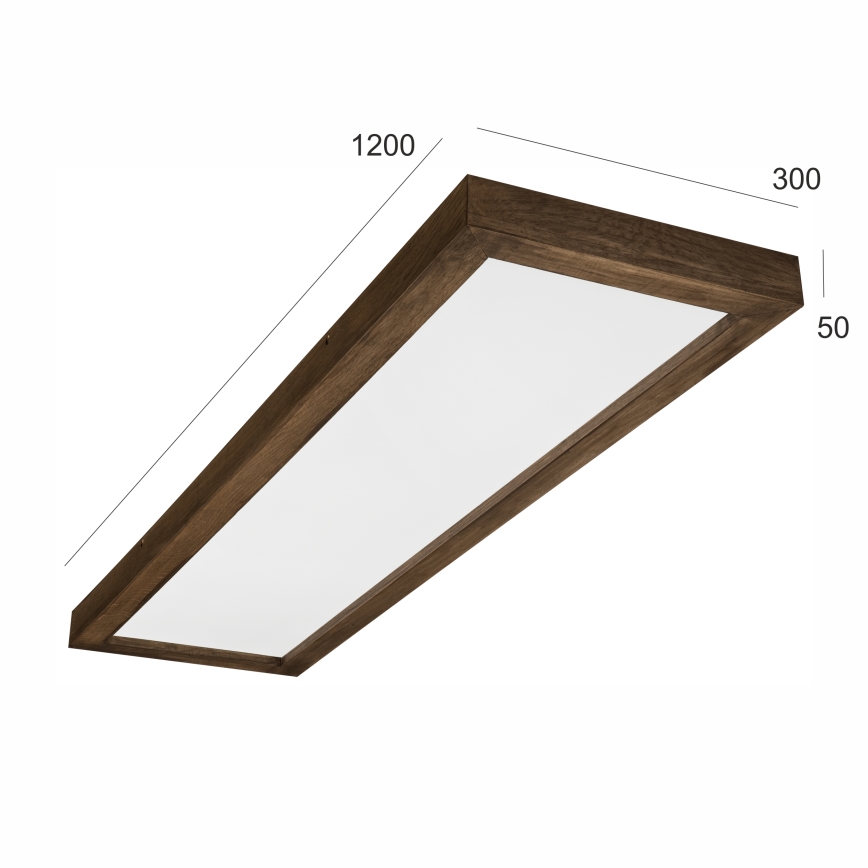 Brilagi - Plafoniera LED per bagno WOODY FRAME LED/50W/230V 120x30 cm IP44 noce