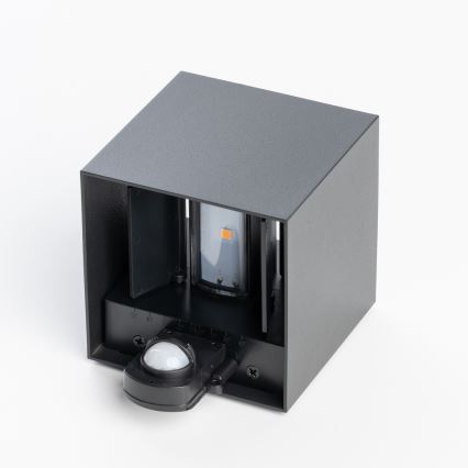 BRILAGI - Applique LED per esterni con sensore CUBE LED/6W/230V nero IP65