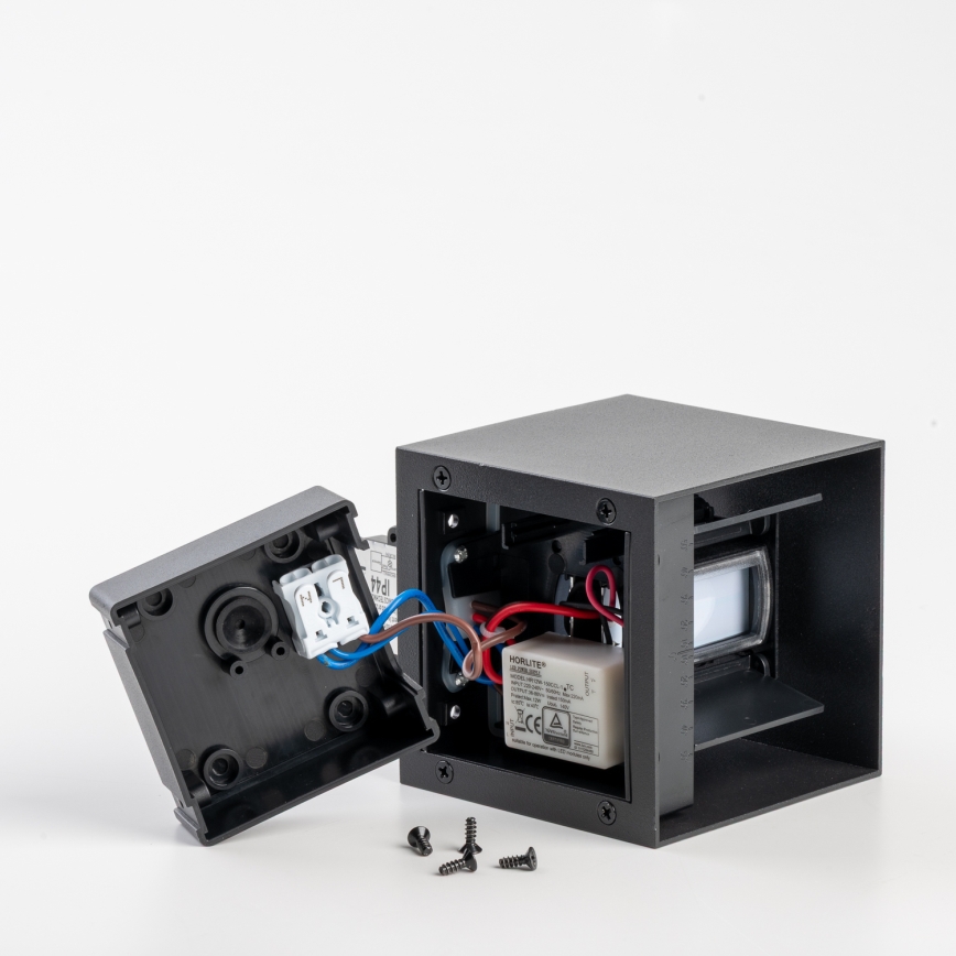 BRILAGI - Applique LED per esterni con sensore CUBE LED/6W/230V nero IP65