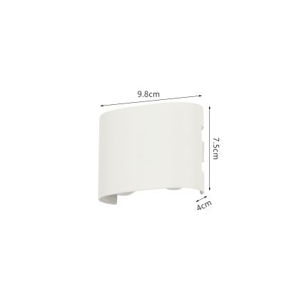 Brilagi - Applique LED per esterni FLAREBOX LED/4W/230V bianca IP65