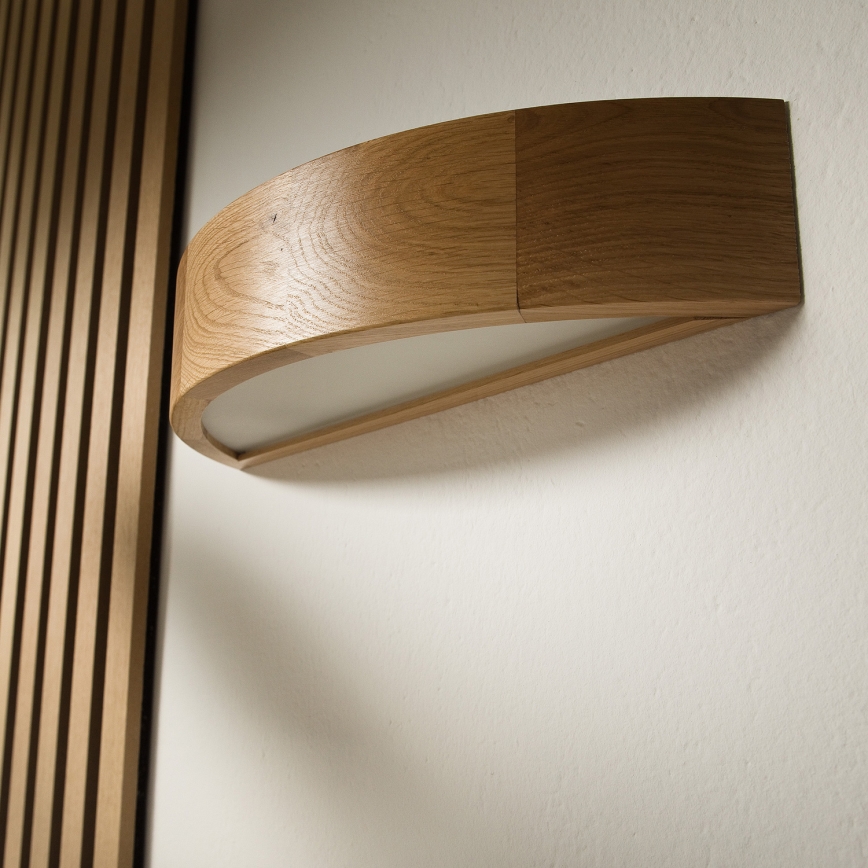 Brilagi - LED RGBW dimmerabile applique da parete CARVALHO 1xE27/15W/230V 2700-6500K Wi-Fi rovere