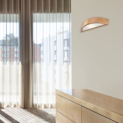 Brilagi - LED RGBW dimmerabile applique da parete CARVALHO 1xE27/15W/230V 2700-6500K Wi-Fi rovere