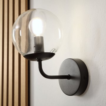 Brilagi - Applique MALIVA 1xE14/15W/230V nera/trasparente