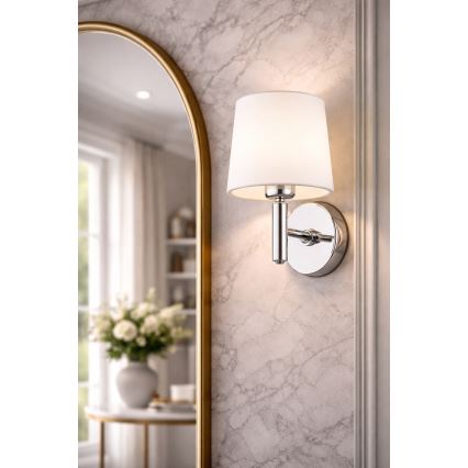 Brilagi - Applique MONTE 1xE27/15W/230V crema/cromo lucido