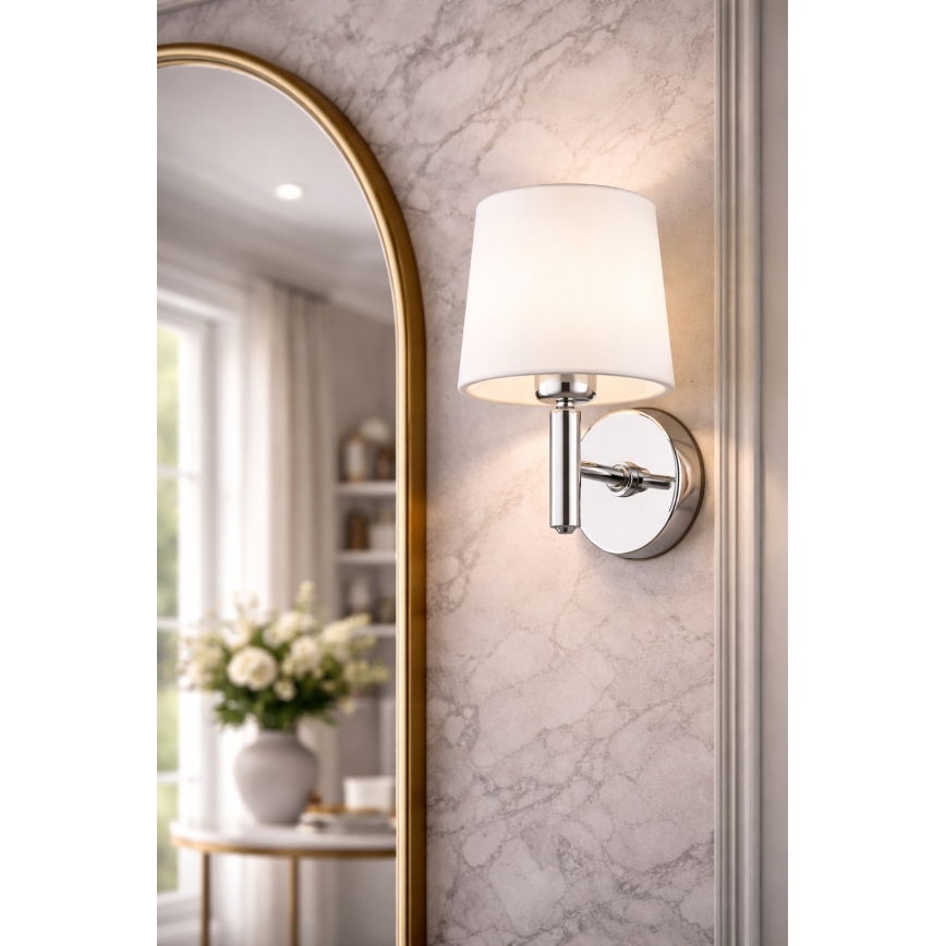 Brilagi - Applique MONTE 1xE27/15W/230V crema/cromo lucido