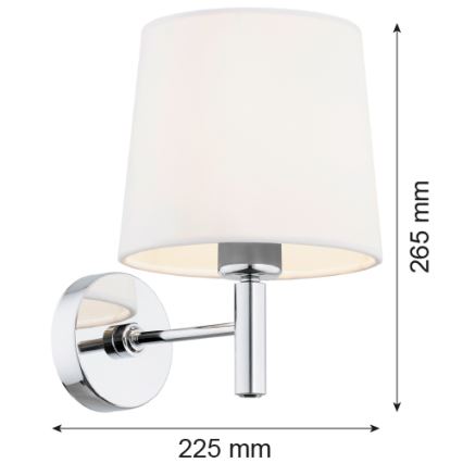 Brilagi - Applique MONTE 1xE27/15W/230V crema/cromo lucido