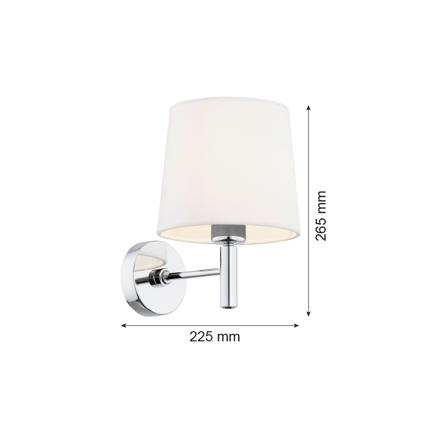 Brilagi - Applique MONTE 1xE27/60W/230V crema/cromo lucido