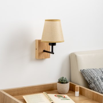 Brilagi - Applique NUBILA WOOD 1xE27/25W/230V quercia/marrone chiaro