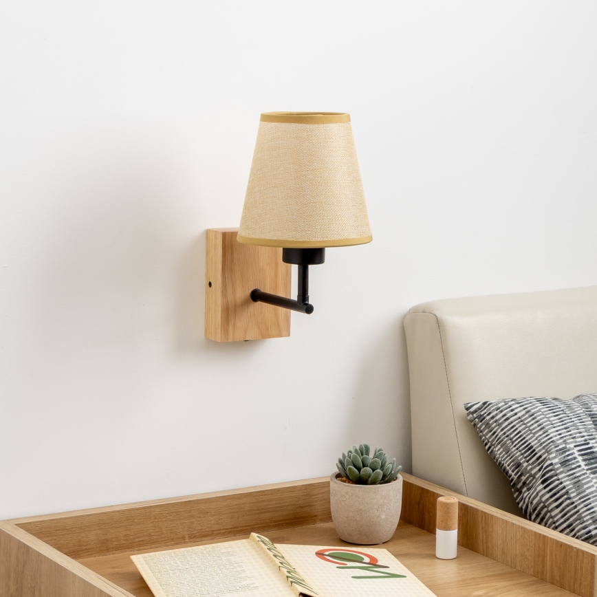 Brilagi - Applique NUBILA WOOD 1xE27/25W/230V quercia/marrone chiaro