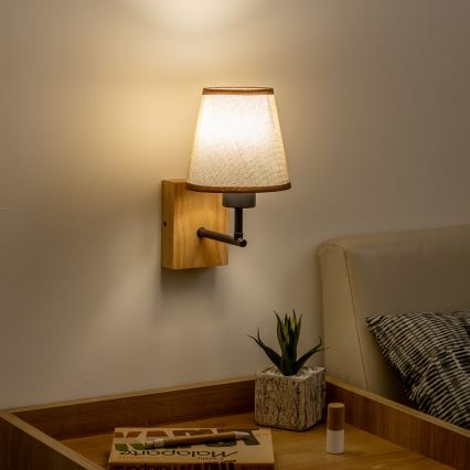 Brilagi - Applique NUBILA WOOD 1xE27/25W/230V quercia/marrone