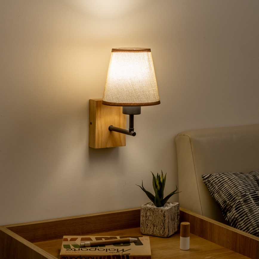 Brilagi - Applique NUBILA WOOD 1xE27/25W/230V quercia/marrone