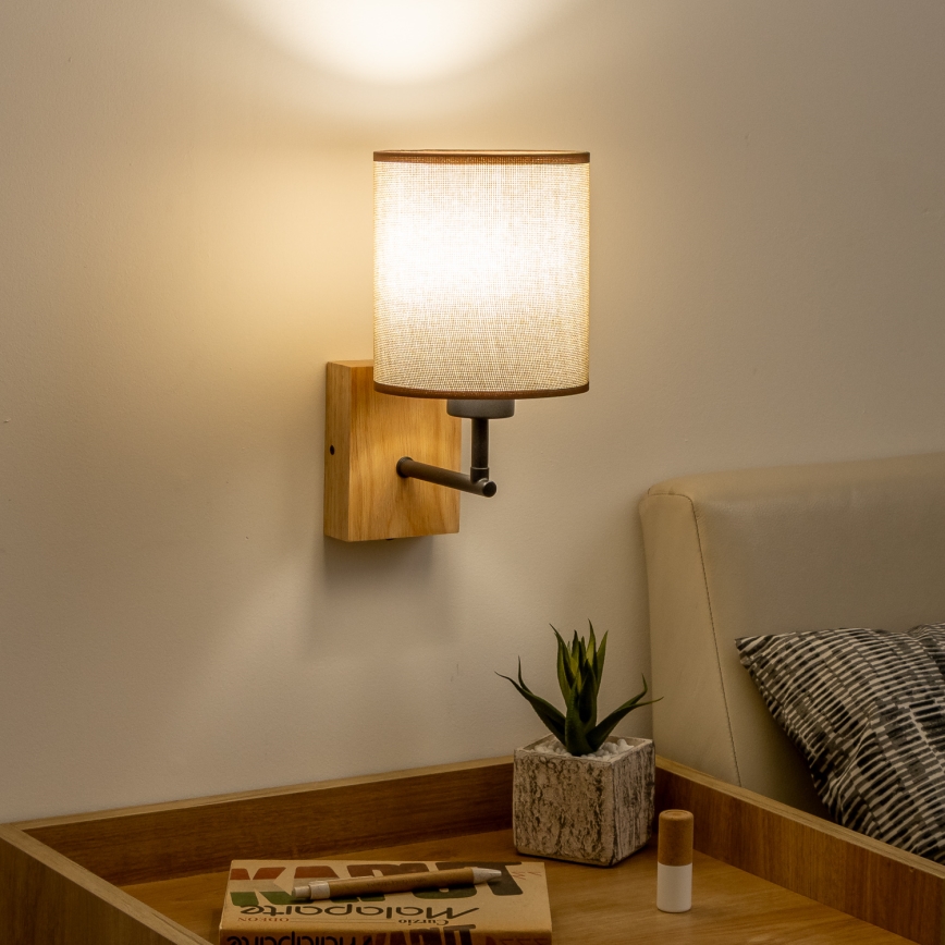 Brilagi - Applique NUBILA WOOD 1xE27/25W/230V quercia/marrone