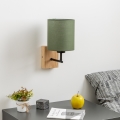 Brilagi - Applique NUBILA WOOD 1xE27/25W/230V quercia/verde