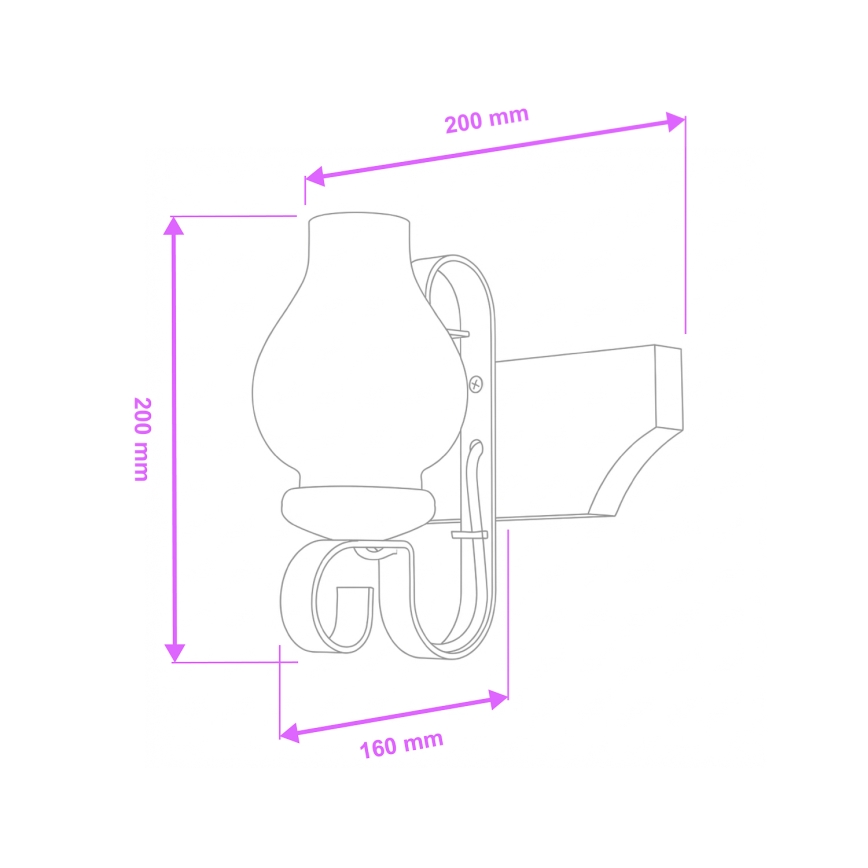 Brilagi - Applique QUEEN 1xE14/40W/230V faggio/noce