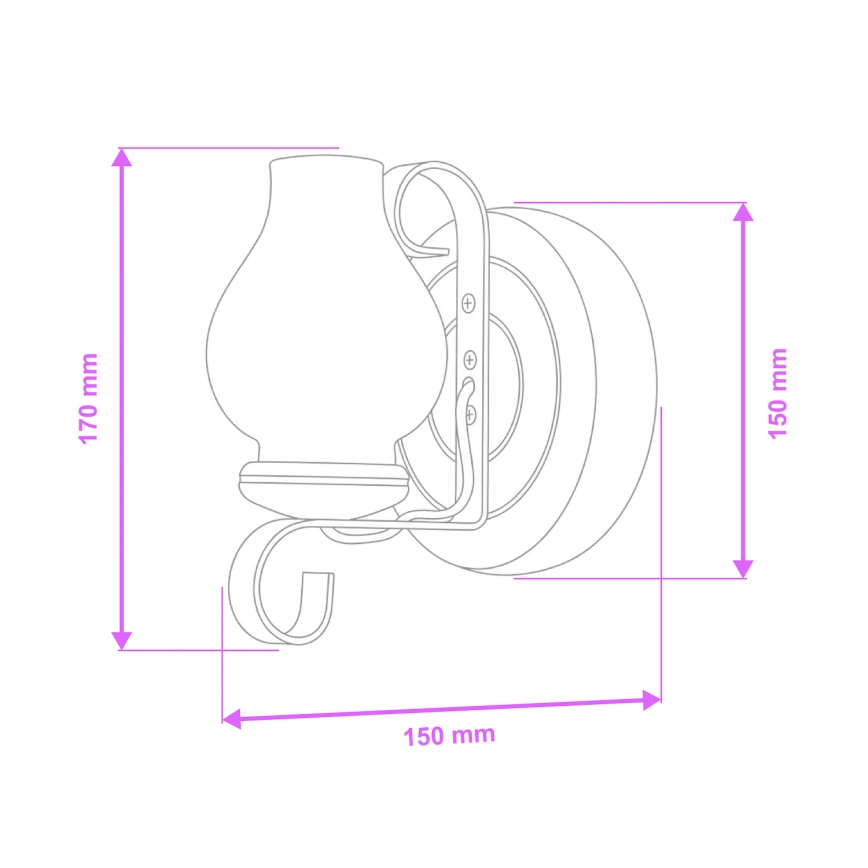 Brilagi - Applique ROATA APLICA 1xE14/40W/230V faggio