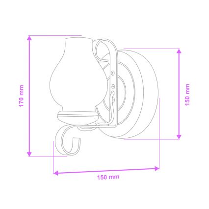 Brilagi - Applique ROATA APLICA 1xE14/40W/230V faggio/noce