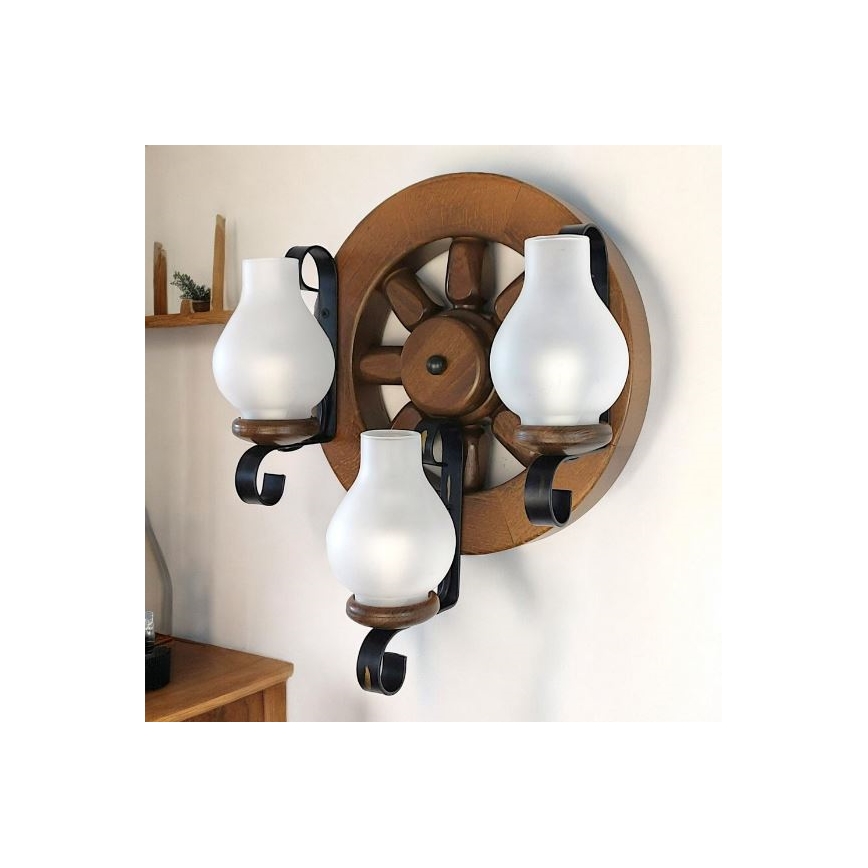 Brilagi - Applique ROATA APLICA 3xE14/40W/230V faggio/noce