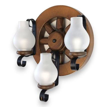 Brilagi - Applique ROATA APLICA 3xE14/40W/230V faggio/noce