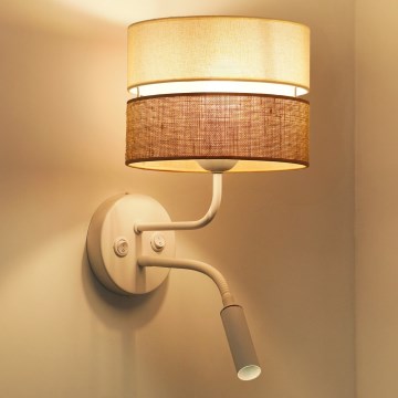 Brilagi - Applique ROYAL YUTE 1xE27/15W/230V + 1xG9/6W beige/color crema/bianco