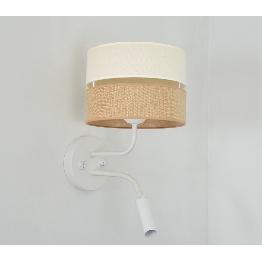 Brilagi - Applique ROYAL YUTE 1xE27/15W/230V + 1xG9/6W beige/color crema/bianco