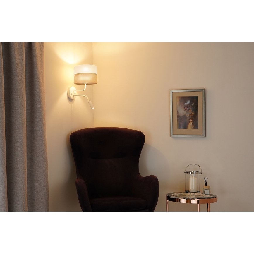 Brilagi - Applique ROYAL YUTE 1xE27/15W/230V + 1xG9/6W beige/color crema/bianco