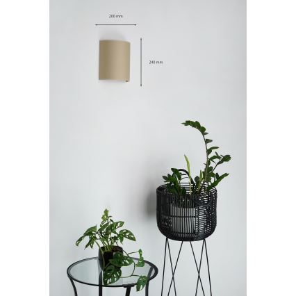 Brilagi - Applique SEMI 1xE27/15W/230V diametro 20 cm beige