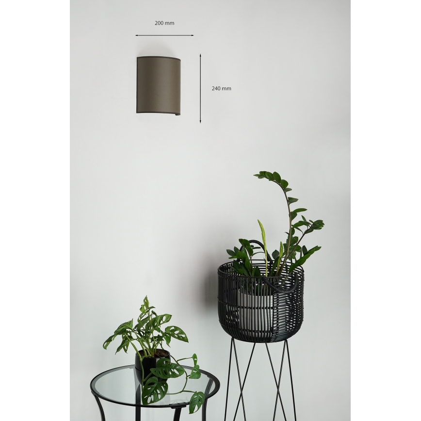 Brilagi - Applique SEMI 1xE27/15W/230V diametro 20 cm marrone