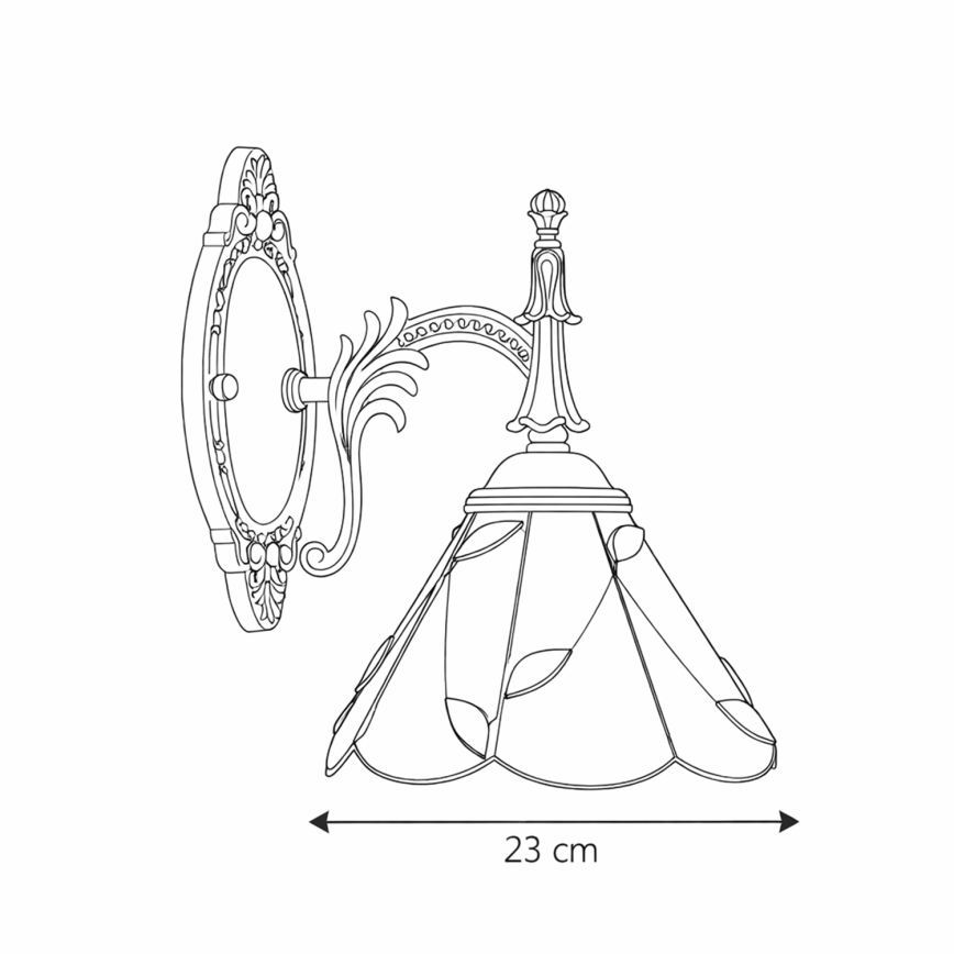 Brilagi - Applique Tiffany in vetro colorato FOLIA 1xE14/40W/230V
