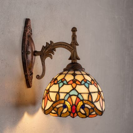 Brilagi - Applique Tiffany in vetro colorato MIRABELLA 1xE14/40W/230V