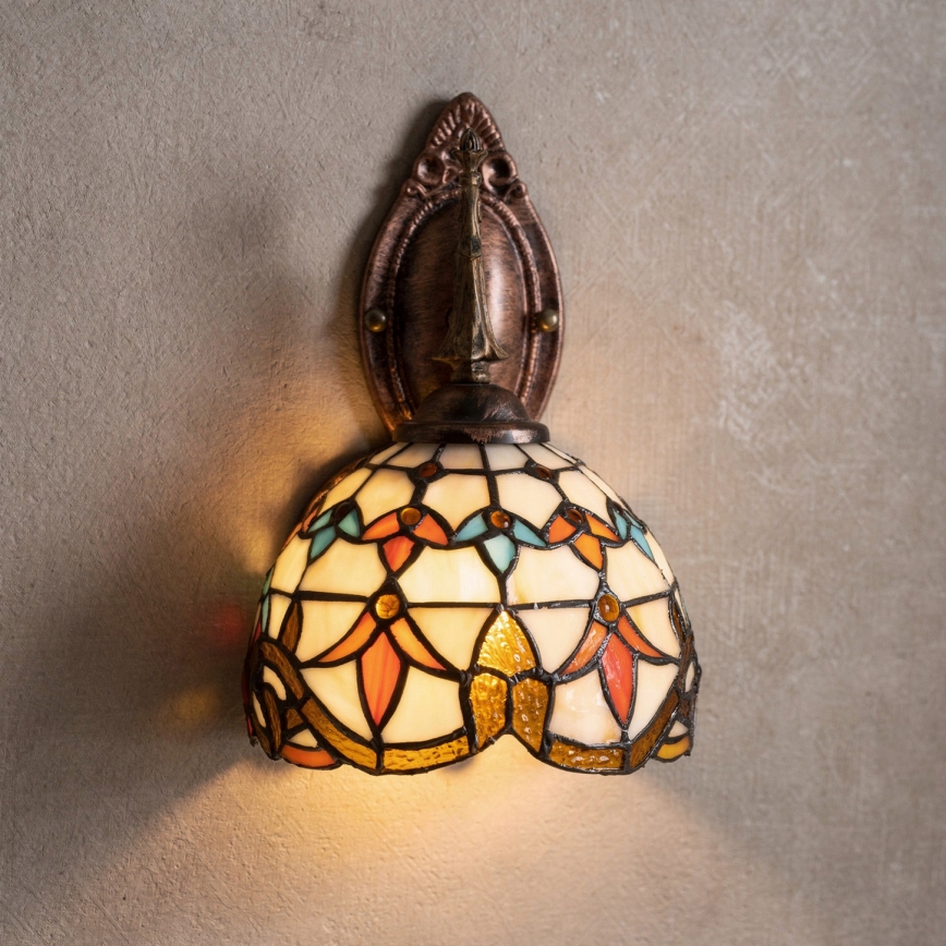 Brilagi - Applique Tiffany in vetro colorato MIRABELLA 1xE14/40W/230V