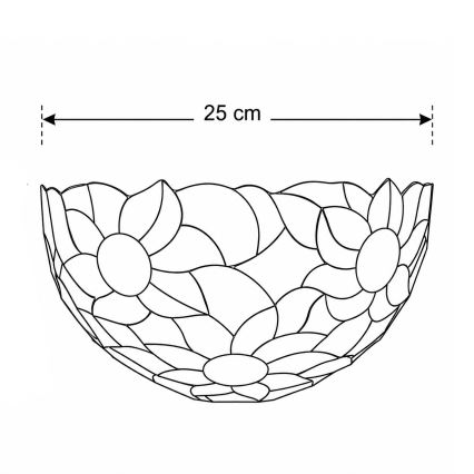 Brilagi - Applique Tiffany in vetro colorato SUNFLOWER 1xE14/40W/230V