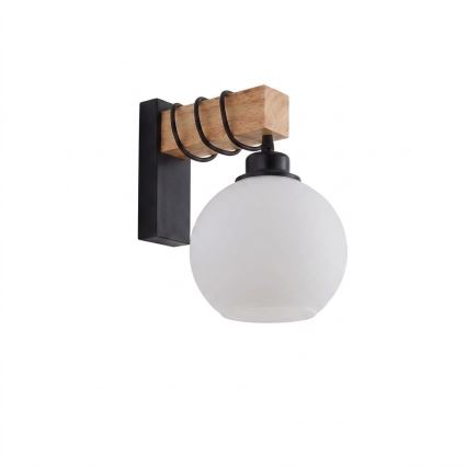 Brilagi - Applique WOOD GLASS 1xE27/60W/230V pino/nero/bianco