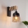 Brilagi - Applique WOOD GLASS 1xE27/60W/230V pino/nero/marrone fumé