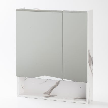 BRILAGI - Armadietto da bagno con specchio e retroilluminazione LED TRABIA DOUBLE 60x70 cm