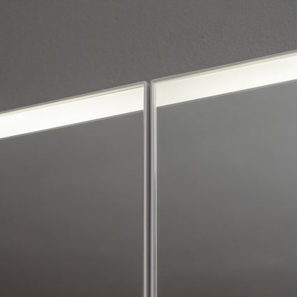 BRILAGI - Armadietto da bagno con specchio e retroilluminazione LED TRABIA DOUBLE 60x70 cm