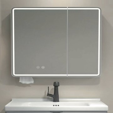BRILAGI - Armadio da bagno con specchio e retroilluminazione LED NOTO DOUBLE 78x70 cm