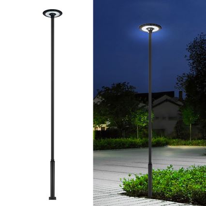 Brilagi - Asta in metallo per palo d'illuminazione esterna URBAN, 5 m, diam. 58 mm, nera