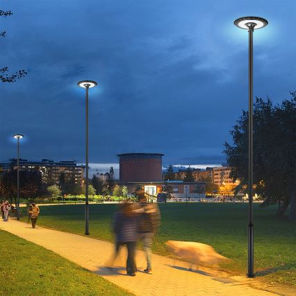 Brilagi - Asta in metallo per palo d'illuminazione esterna URBAN, 5 m, diam. 58 mm, nera