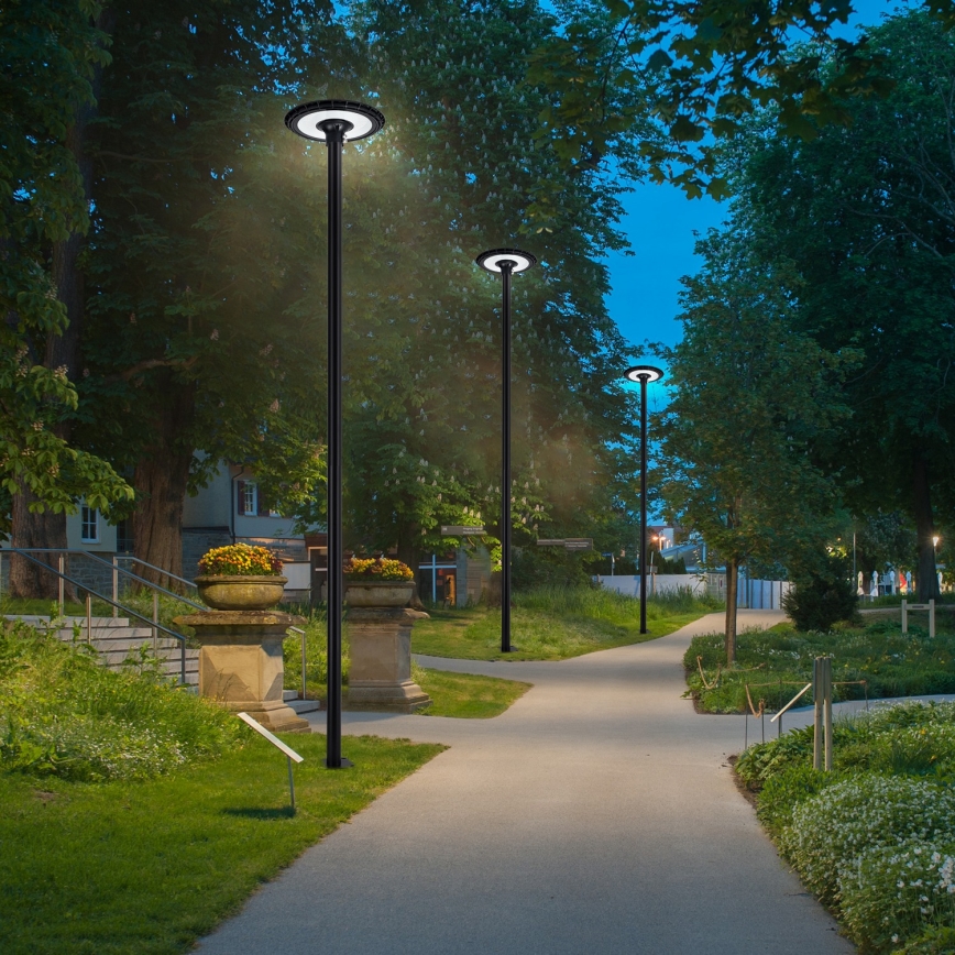 Brilagi - Palo in metallo per illuminazione esterna URBAN, 4 m, Ø 58 mm, nero