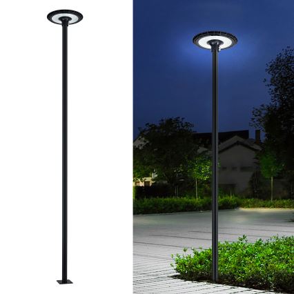 Brilagi - Palo in metallo per illuminazione esterna URBAN, 4 m, Ø 58 mm, nero
