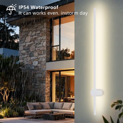 Brilagi - Applique LED da esterno AURA LED/20W/230V 3000K IP54 97 cm bianco CRI 90