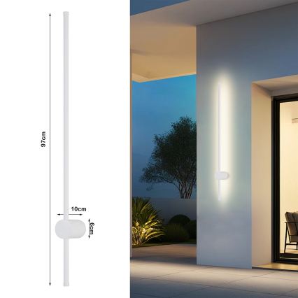 Brilagi - Applique LED da esterno AURA LED/20W/230V 3000K IP54 97 cm bianco CRI 90