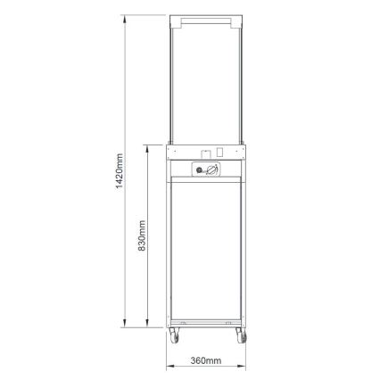 Brilagi - Camino a gas per esterni FLARO GAS 142x36 cm 8 kW 1xAAA antracite + copertura protettiva