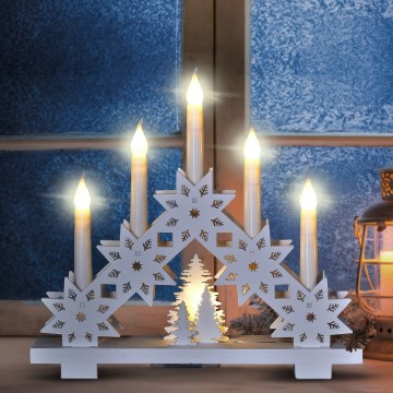 Brilagi - Candelabro natalizio a LED 5xLED/2xAA