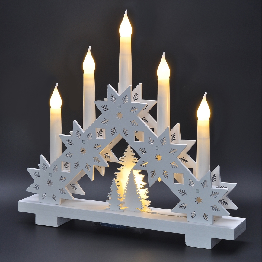 Brilagi - Candelabro natalizio a LED 5xLED/2xAA