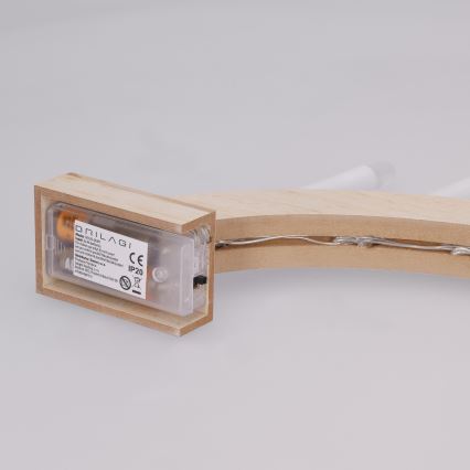 BRILAGI - Candeliere natalizio a LED 7xLED/2xAA beige/bianco