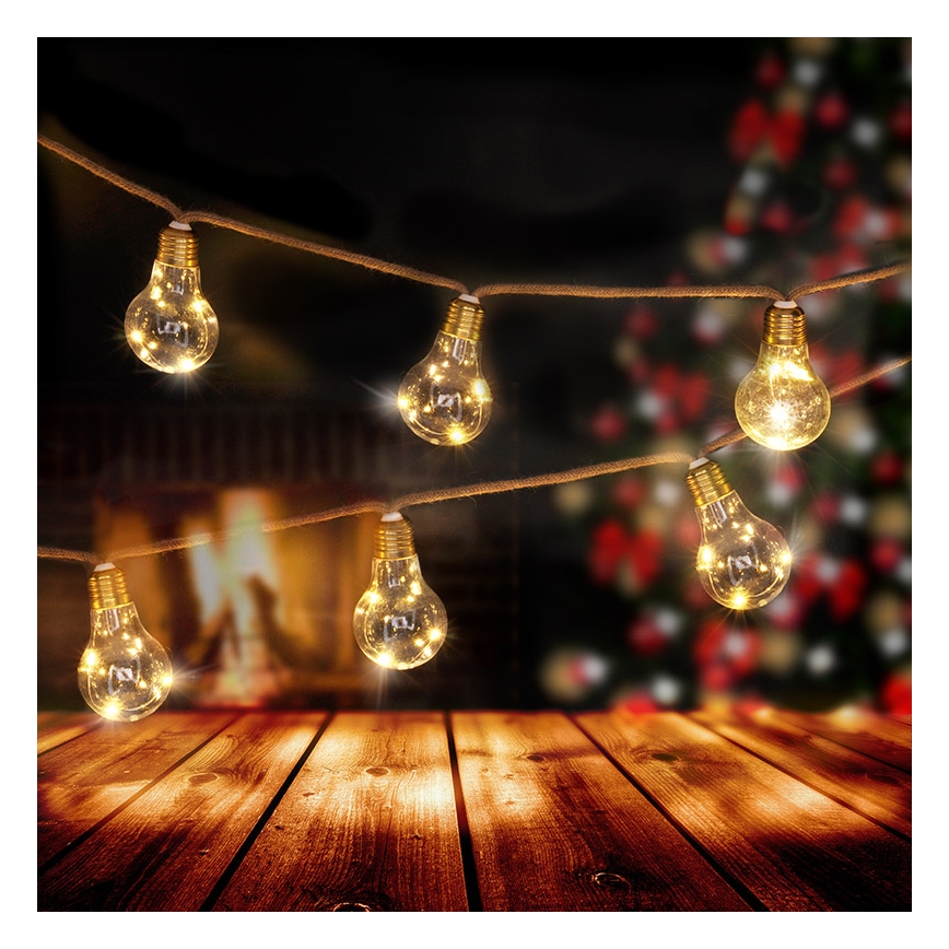 Brilagi - Catena decorativa a LED 10xLED/3xAA 1,8m bianco caldo