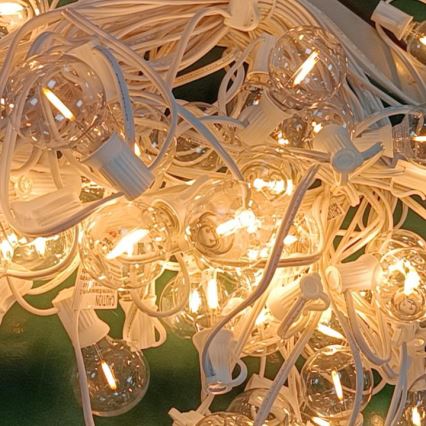 Brilagi - Catena decorativa da esterno LED GHIRLANDA 25xE12 20m bianco IP44 bianco caldo