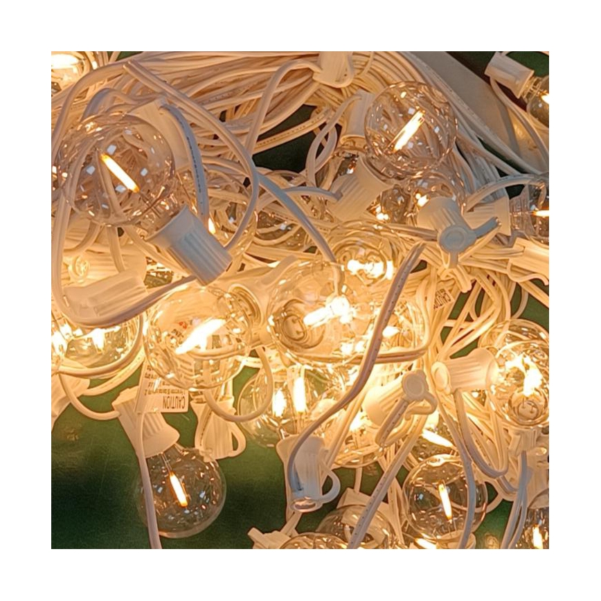 Brilagi - Catena decorativa da esterno LED GHIRLANDA 25xE12 20m bianco IP44 bianco caldo